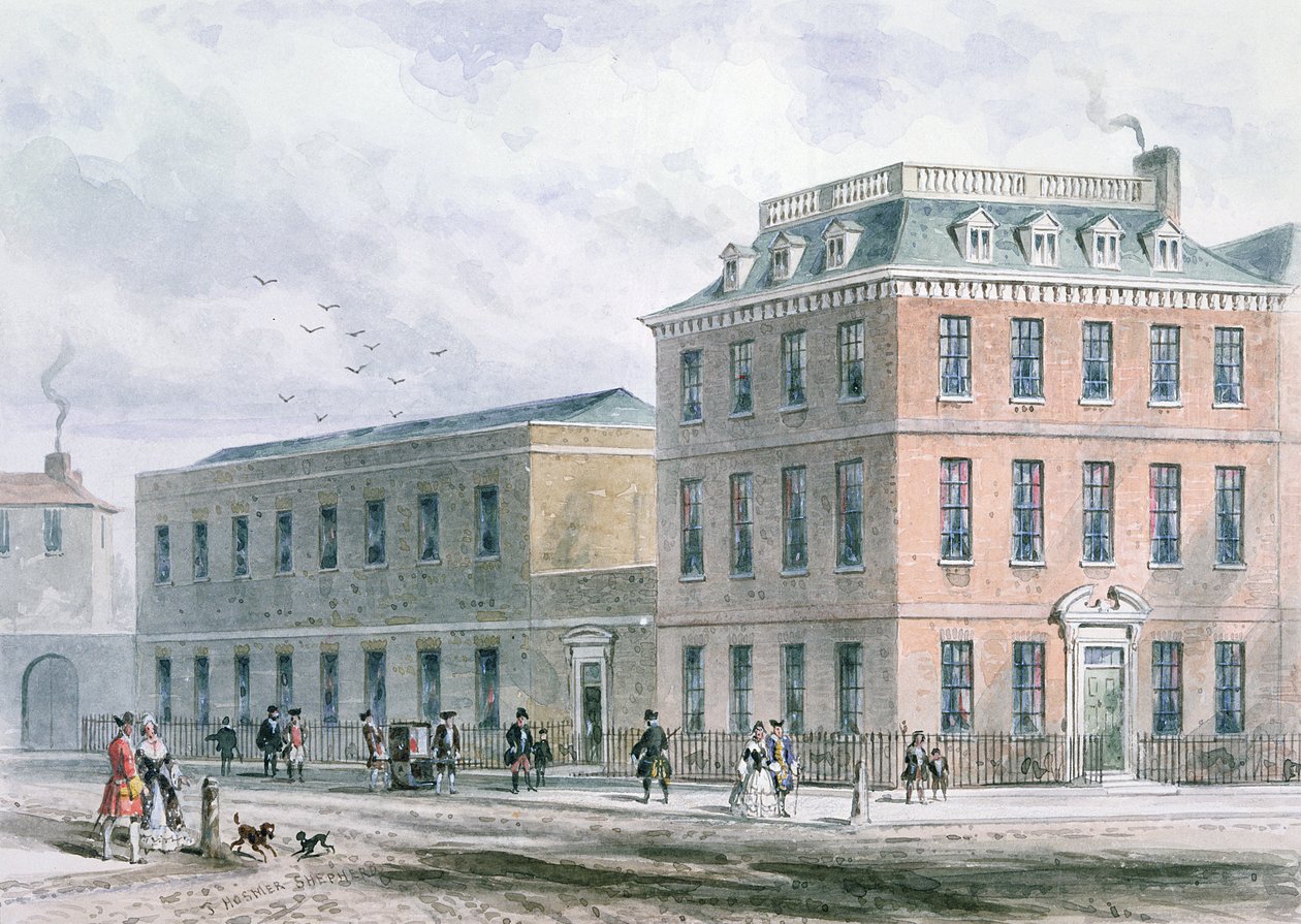 Vue de Soho Square et de Carlisle House - Thomas Hosmer Shepherd