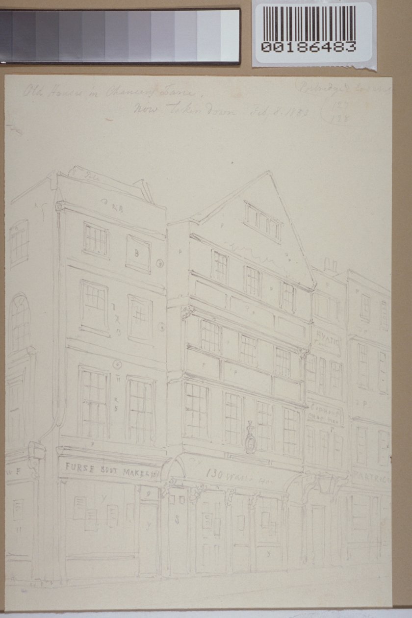 Vue des vieilles maisons de Chancery Lane, 1853 - Thomas Hosmer Shepherd