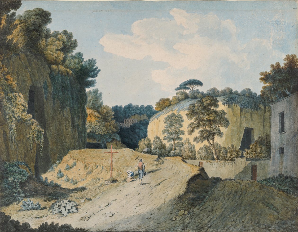 Une route dans une gorge près de Naples, 1782 - Thomas Jones
