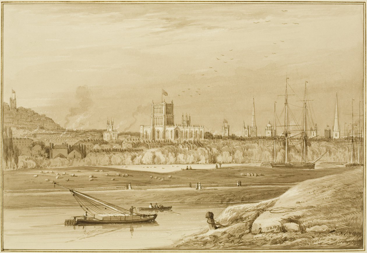 Bristol depuis Coronation Road avec Cumberland Road, le New Cut et une vue des églises de Bristol - Thomas Leeson the Elder Rowbotham