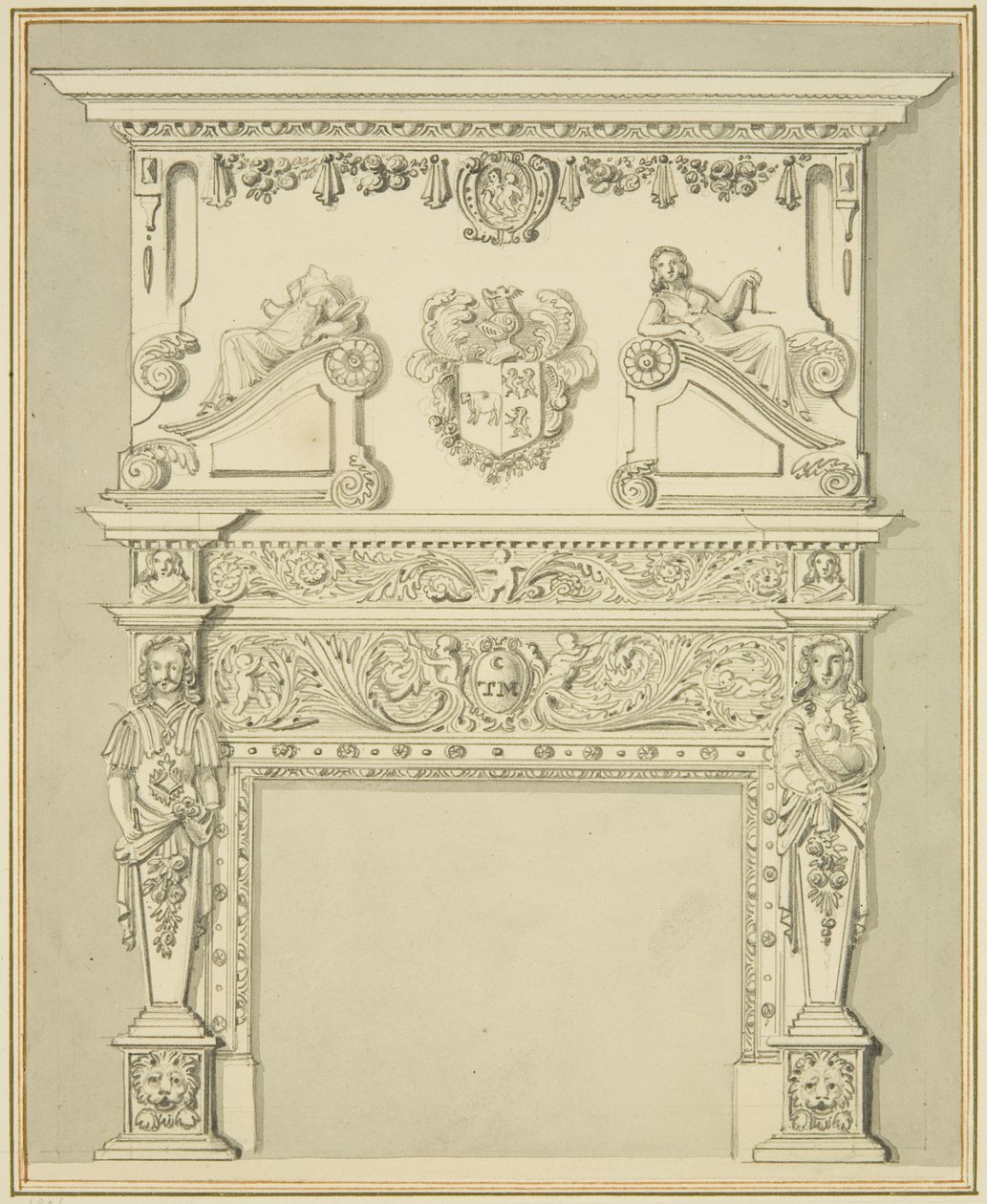 Cheminée dans une maison à Lewin