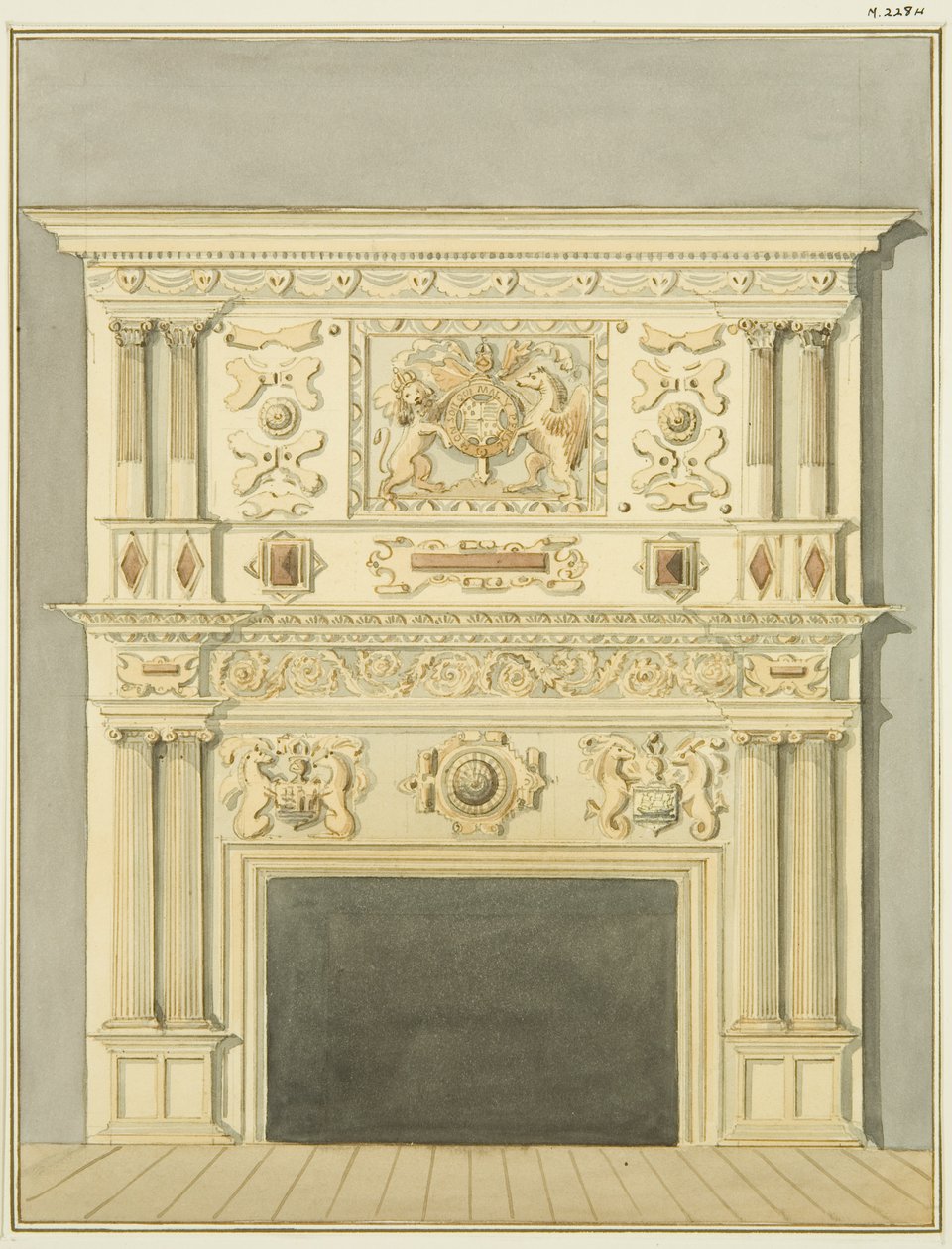 Cheminée chez Hillier, St Nicholas Street - Thomas Leeson the Elder Rowbotham