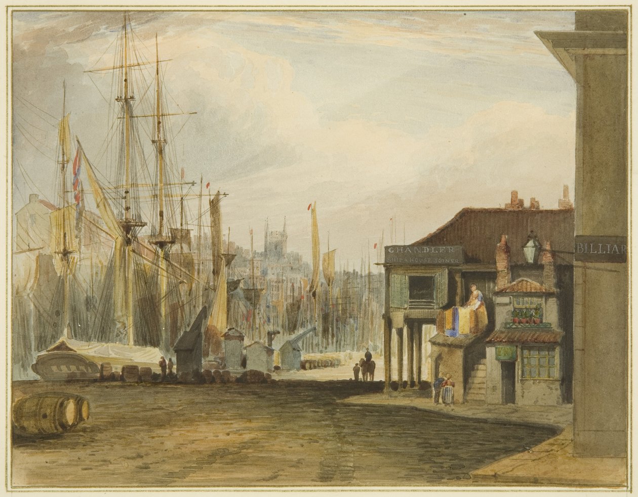 Le quai, vue vers le nord, avec l