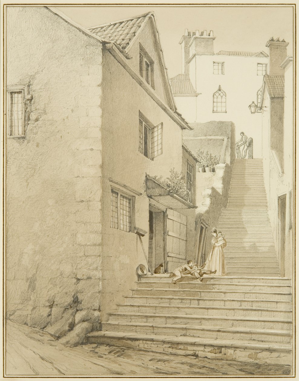 Les marches reliant Griffin Lane et Church Lane - Thomas Leeson the Elder Rowbotham