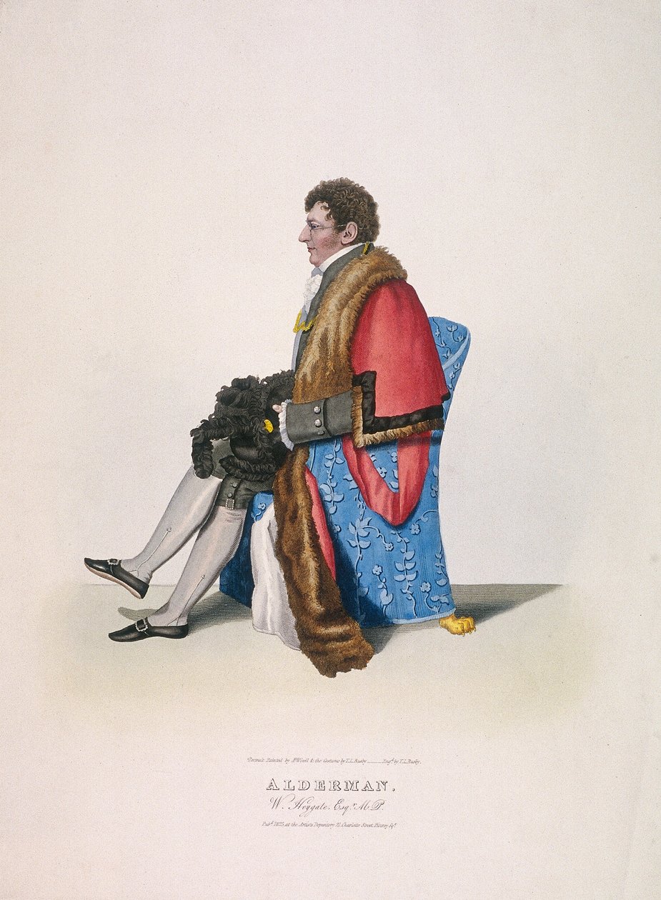 Alderman Sir William Heygate, assis et en costume civique montrant robe et chapeau, 1825 - Thomas Lord Busby
