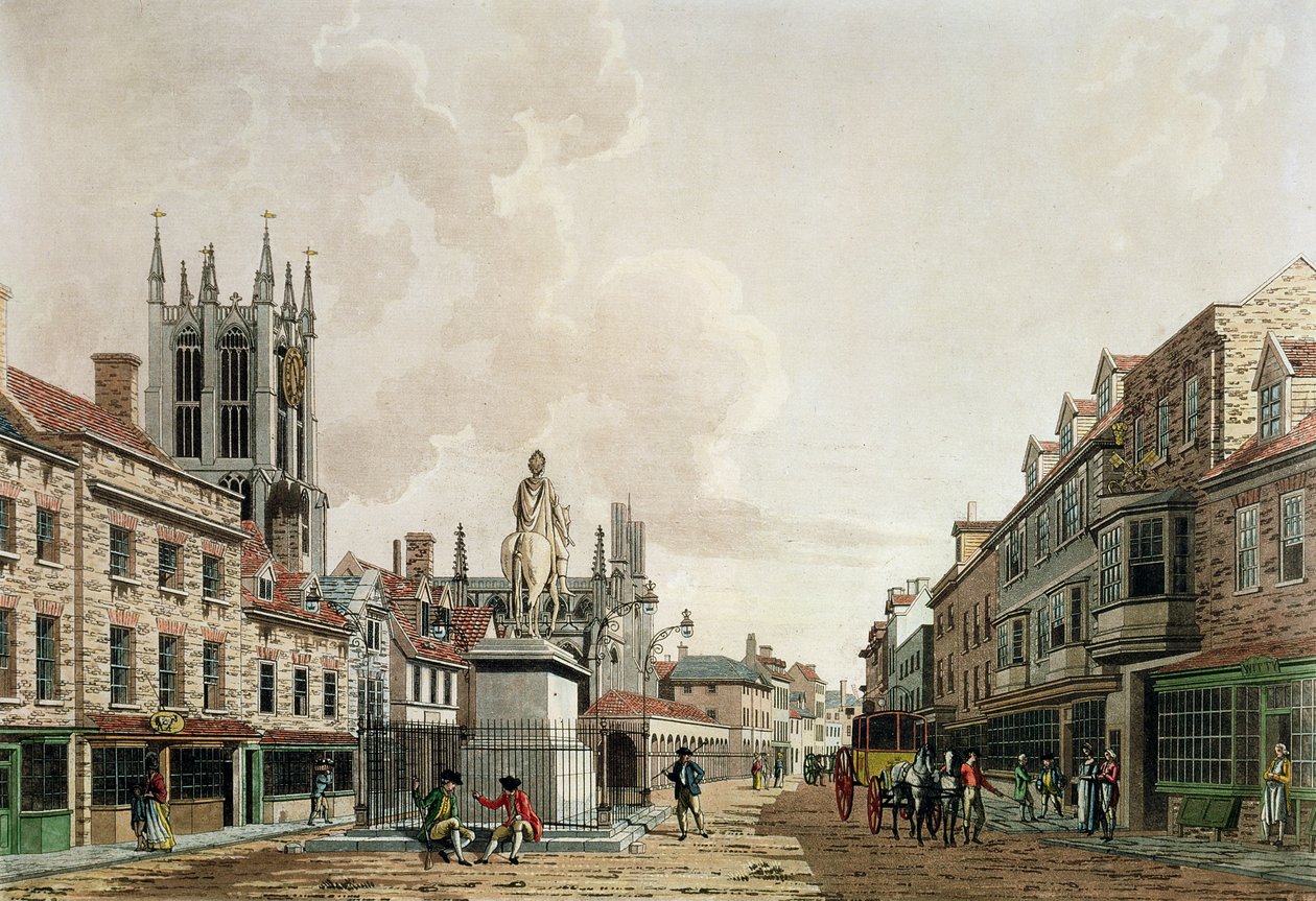 La Place du Marché, Hull, vue vers le nord - Thomas Malton Jnr.