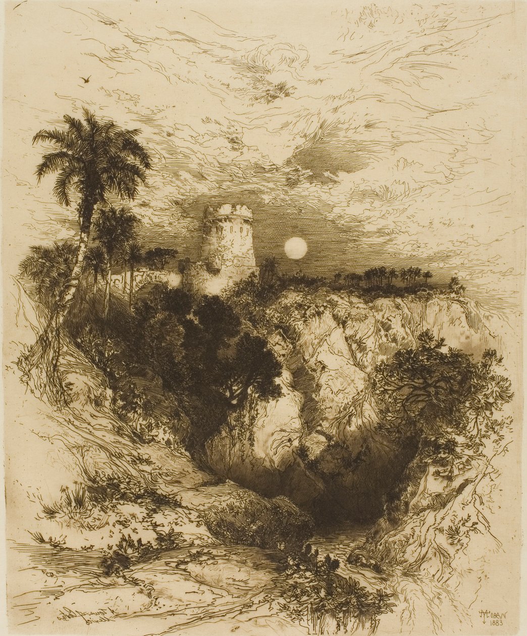 Une tour de Cortez - Mexique - Thomas Moran