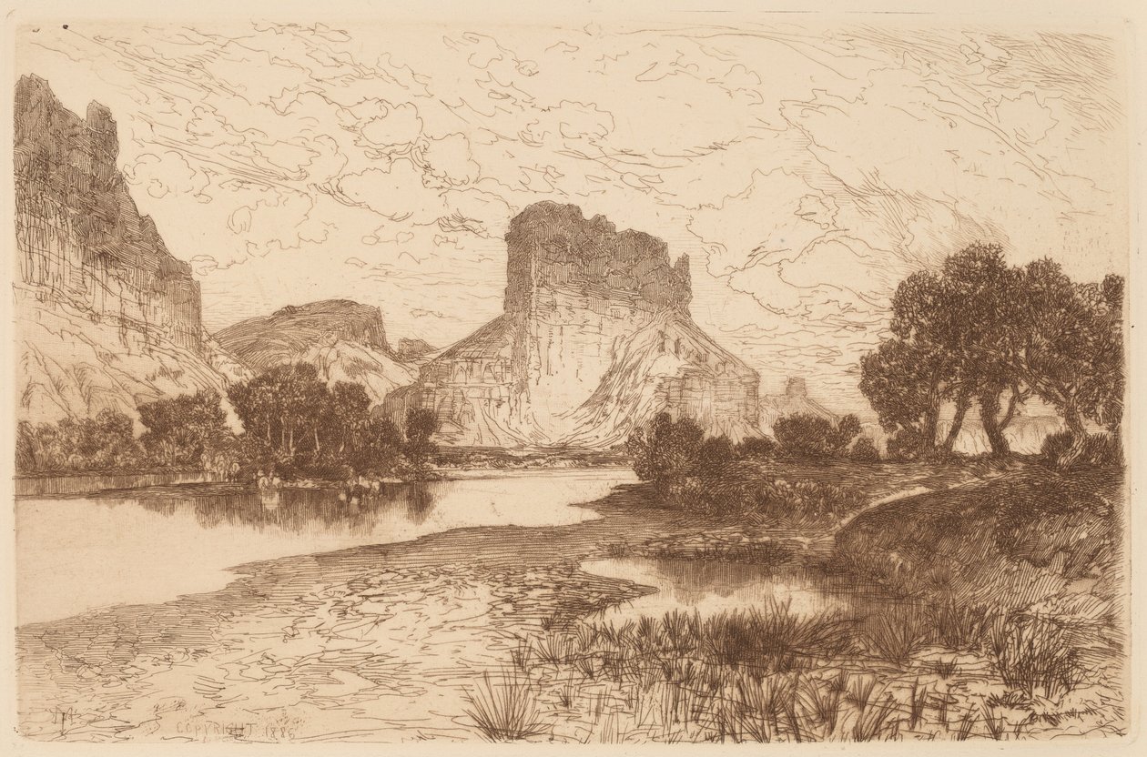 Green River, Territoire du Wyoming - Thomas Moran