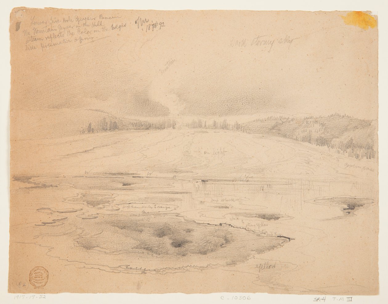 Lower Fire Hole, Geyser Basin, Yellowstone - Thomas Moran