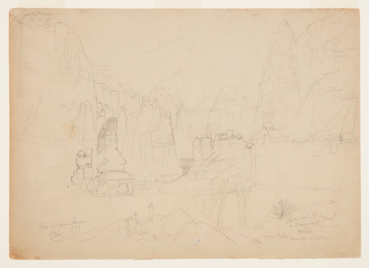 Le canyon du Rio Virgin, Sud Utah - Thomas Moran