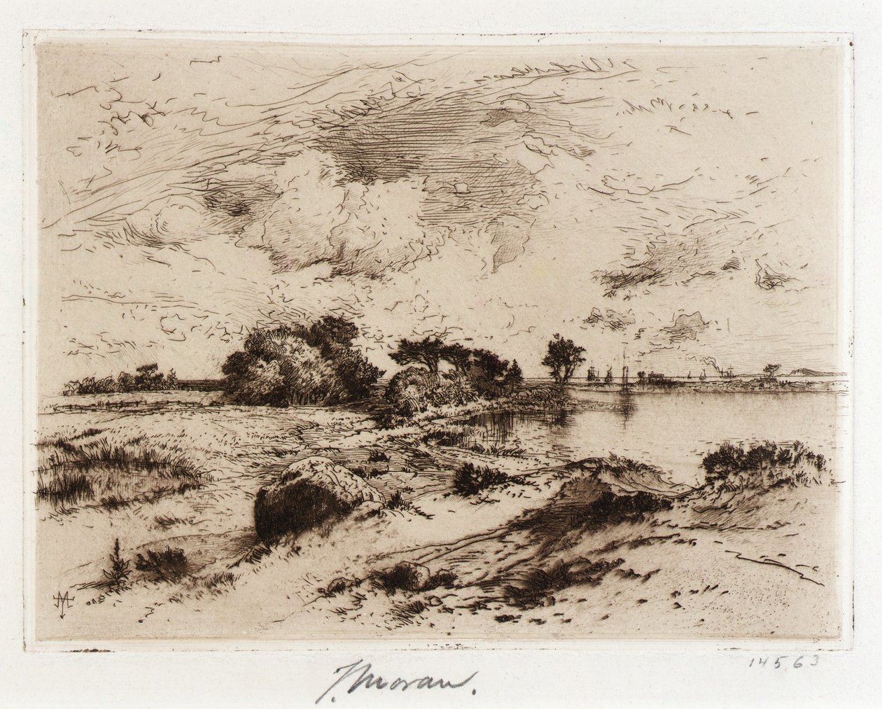 Three Mile Harbor Easthampton, L.I. - Thomas Moran
