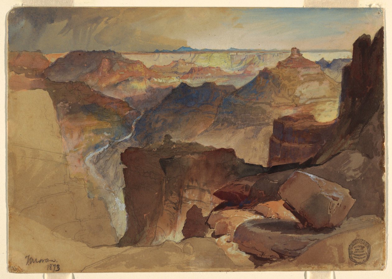 Vue depuis le plateau de Powell, Grand Canyon, Colorado - Thomas Moran