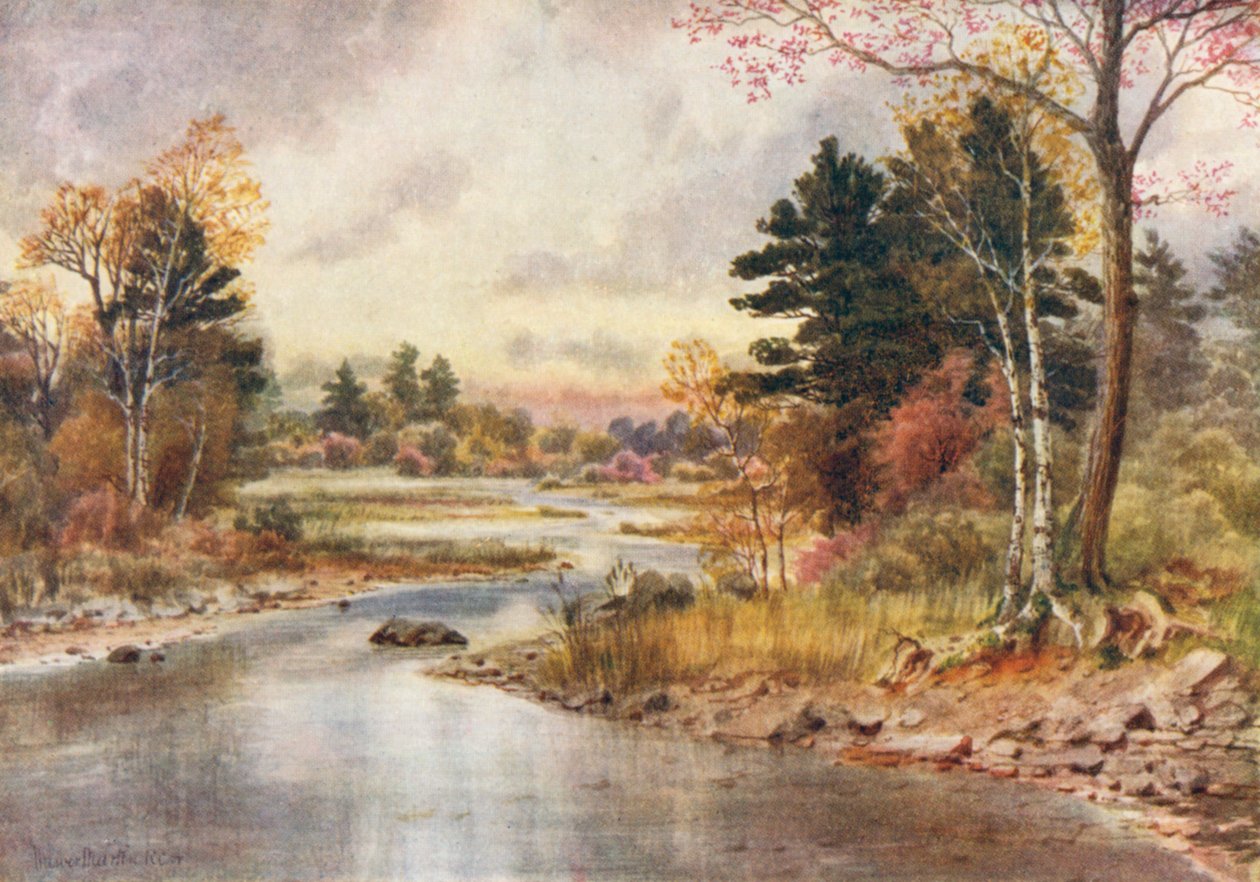 Automne au Nouveau-Brunswick (lithographie couleur) - Thomas Mower Martin
