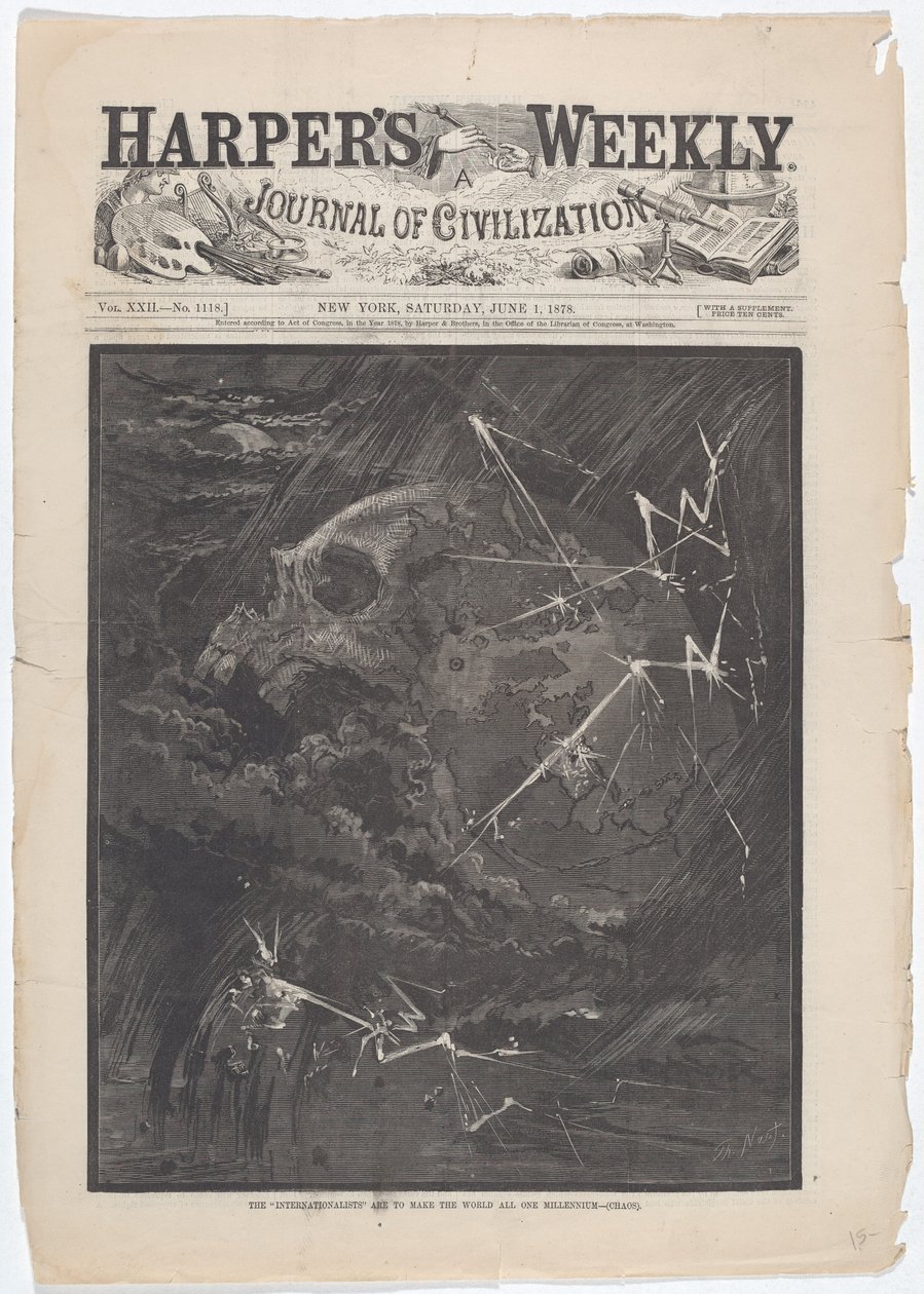 Les "Internationalistes" doivent faire du monde un seul millénaire - (Chaos) - Thomas Nast