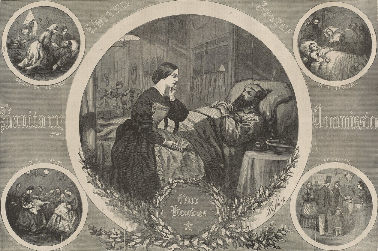 Commission sanitaire des États-Unis : Nos héroïnes - Thomas Nast