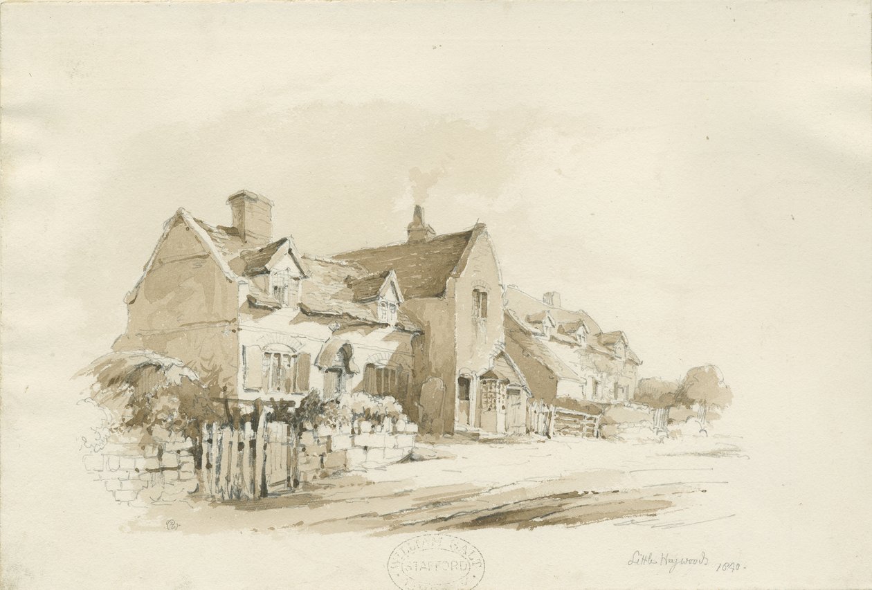Cottages à Little Haywood - Thomas Peploe Wood