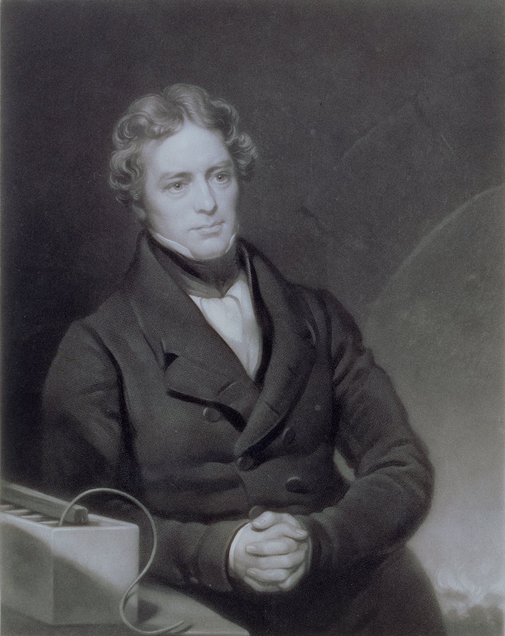 Portrait de Michael Faraday (1791-1867) gravé par Henry Cousins vers 1841 - Thomas Phillips