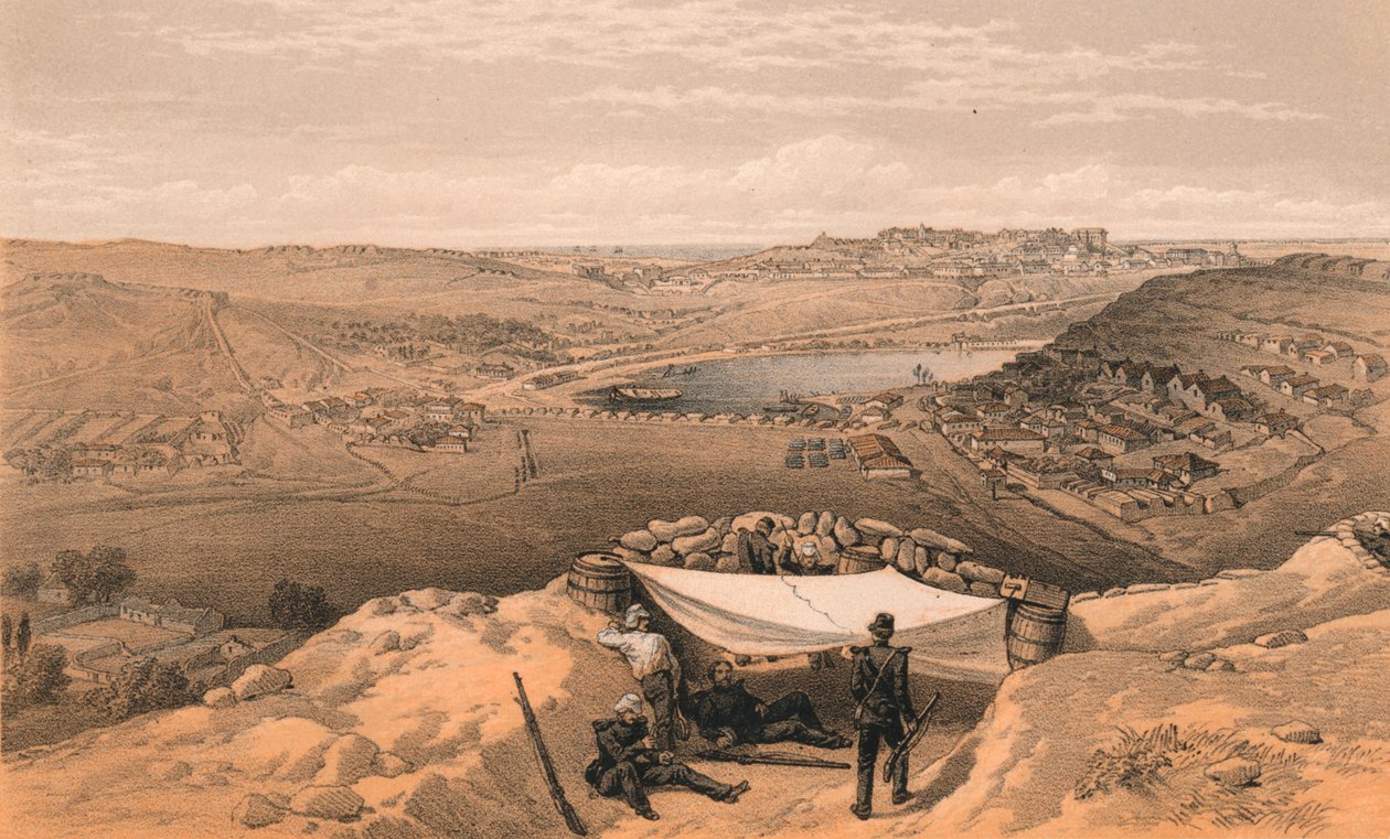 Les Batteries de la Ville ou Fortifications Intérieures de Sébastopol, 1856 - Thomas Picken