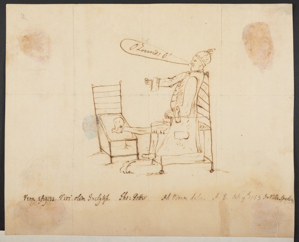 Autoportrait de Thomas Potter MP, Add MS 30867 f.92 - Thomas Potter