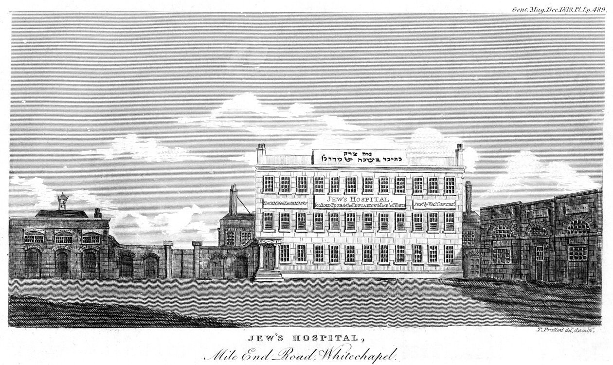 Hôpital des Juifs, Mile End Road, Whitechapel, Londres, fin XVIIIe ou début XIXe siècle - Thomas Prattent