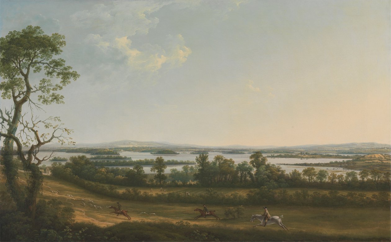 Lough Erne depuis Knock Ninney, avec Bellisle au loin, Comté de Fermanagh, Irlande - Thomas Roberts