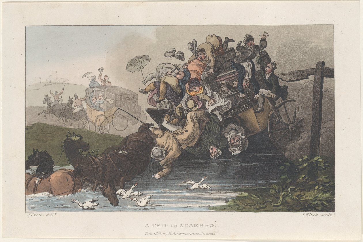 Un voyage à Scarborough, de Poetical Sketches of Scarborough, 1813 - Thomas Rowlandson, Joseph Constantine Stadler, J. Bluck