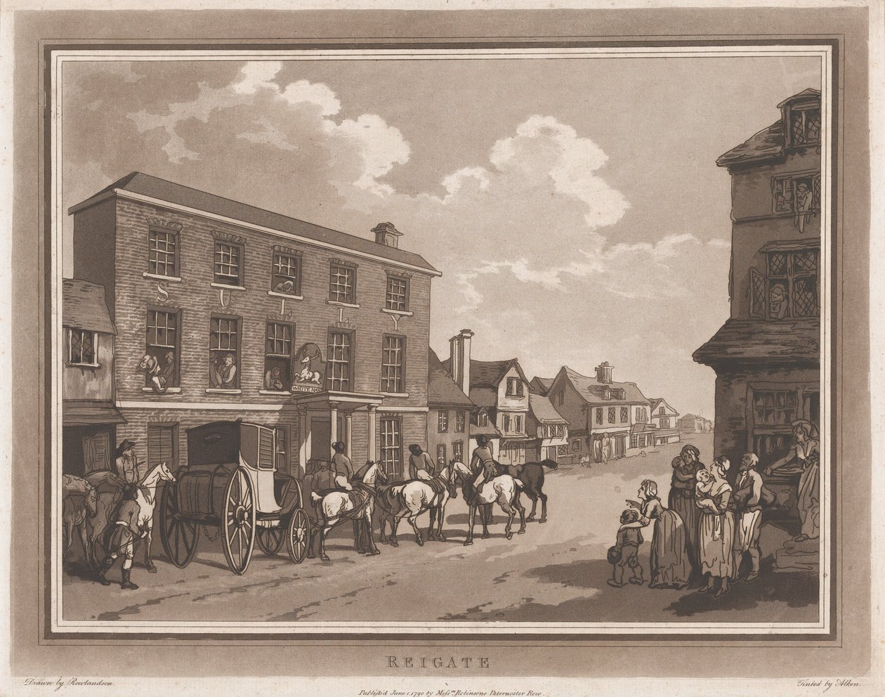 Reigate Une excursion à Brighthelmstone, 1er juin 1790 - Thomas Rowlandson, Samuel Alken