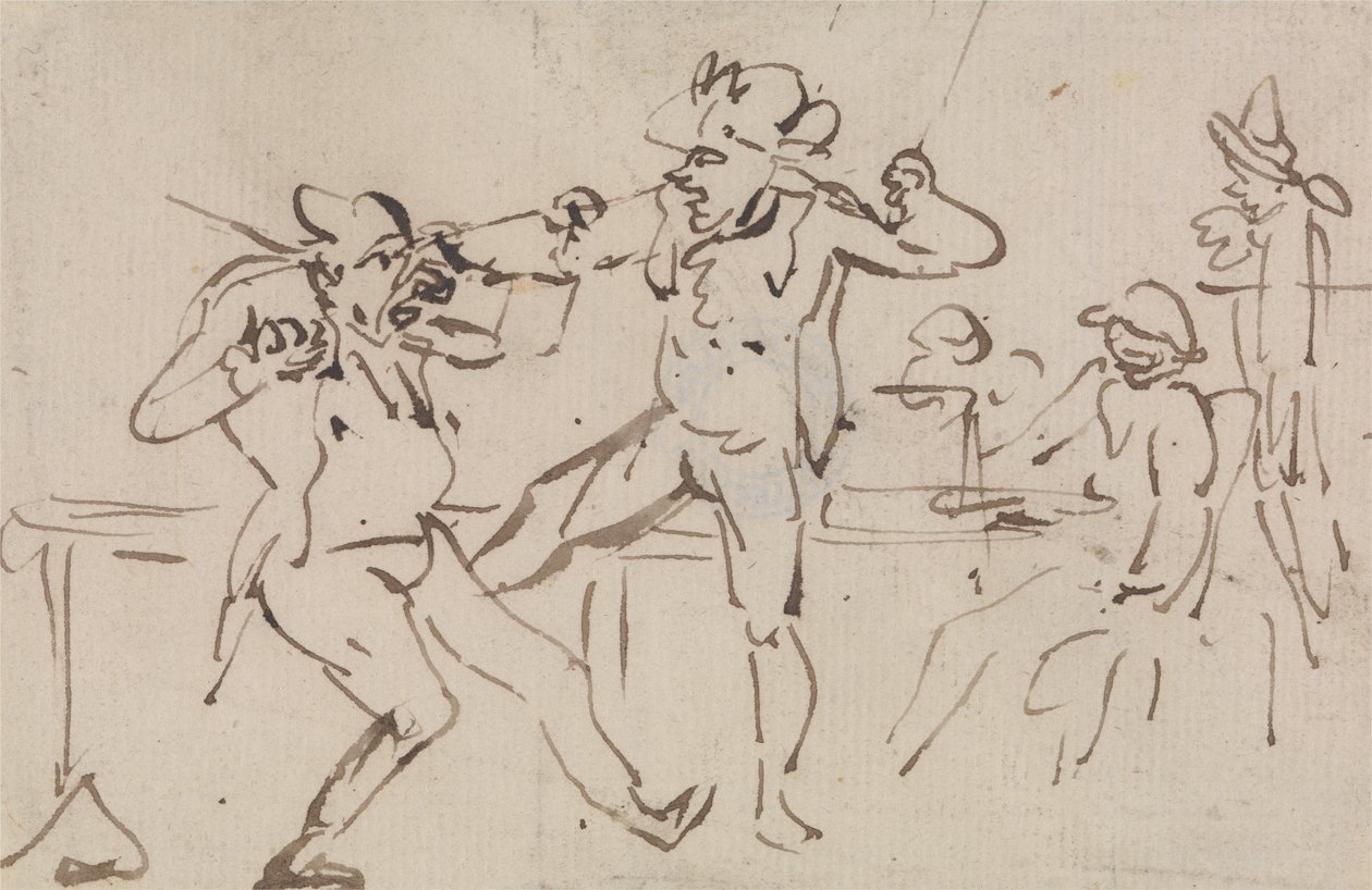Un « Black Leg » surpris en train de tricher (une étude) - Thomas Rowlandson