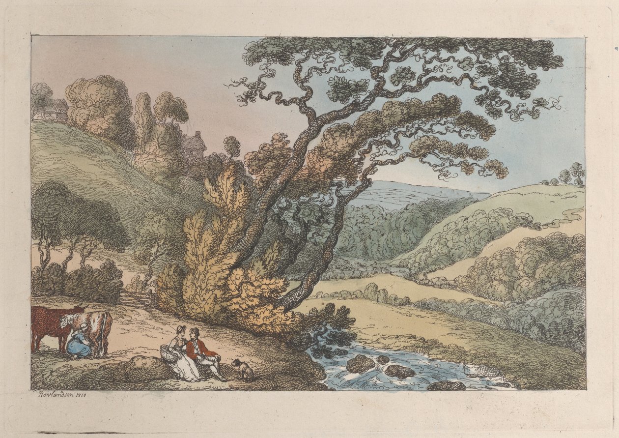 Vue de Cornouailles, des Vues de Cornouailles, 1810 - Thomas Rowlandson