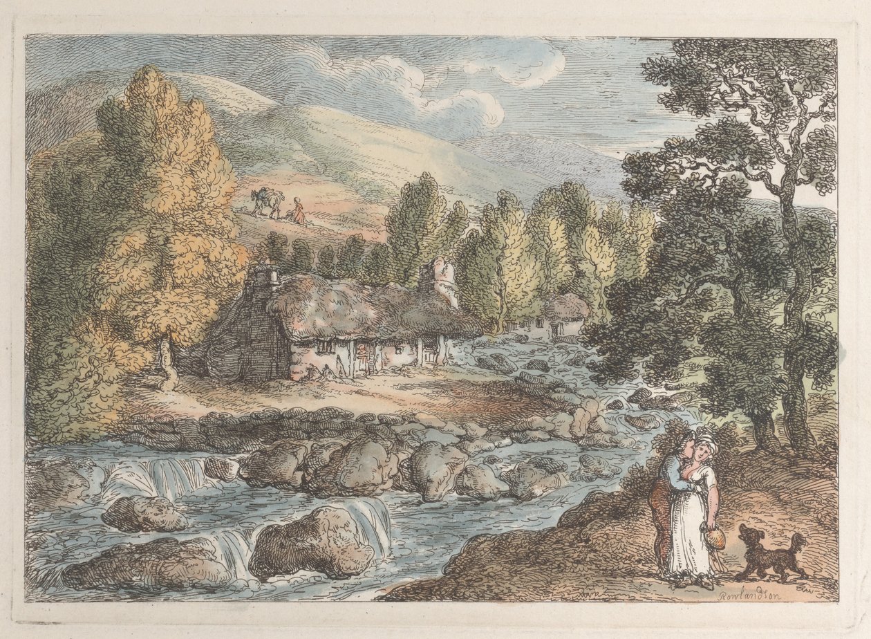 Une cascade en Cornouailles, de Vues en Cornouailles - Thomas Rowlandson