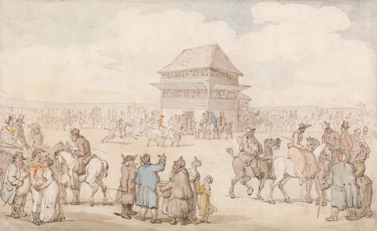 Une réunion hippique très fréquentée - Thomas Rowlandson