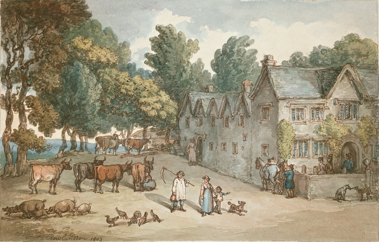 Une ferme à Hengar, Cornouailles, 1803 - Thomas Rowlandson