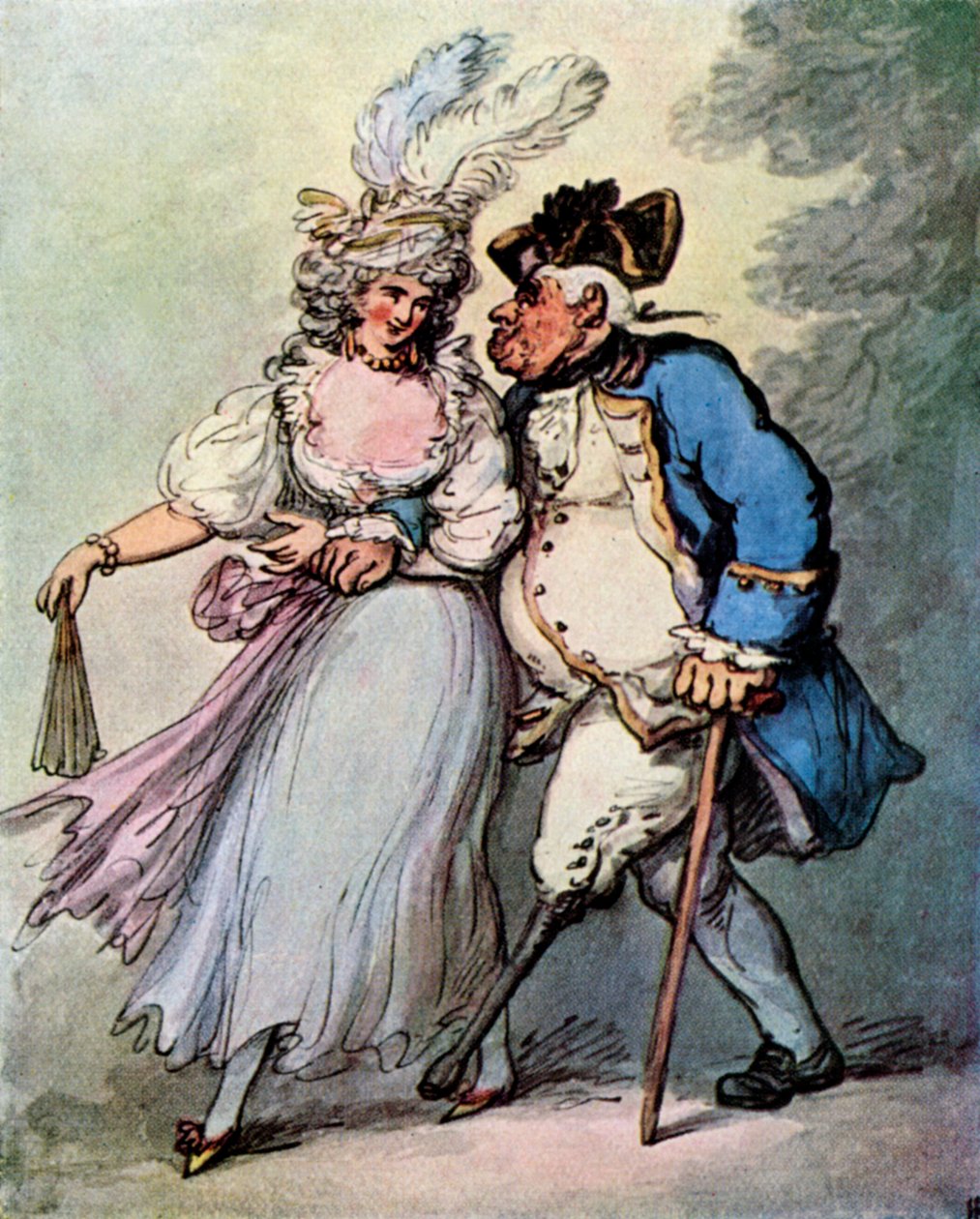 Une frégate française remorquant un navire de guerre anglais dans le port, fin XVIIIe-début XIXe siècle, 1929 - Thomas Rowlandson