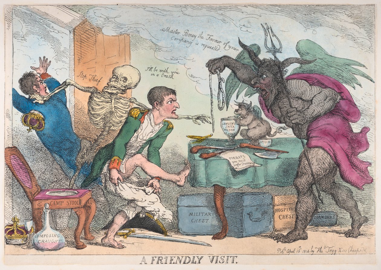 Une visite amicale, 16 avril 1814 - Thomas Rowlandson