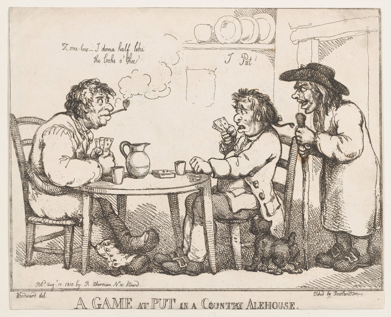 Une partie de Put dans une auberge de campagne, 10 août 1810 - Thomas Rowlandson