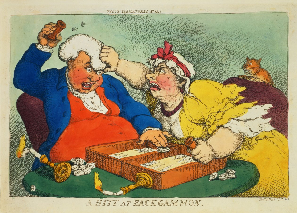 Un coup au backgammon - Thomas Rowlandson