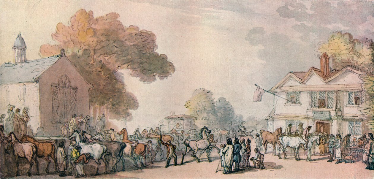 Foire aux chevaux à Southampton, vers 1820, 1918 - Thomas Rowlandson