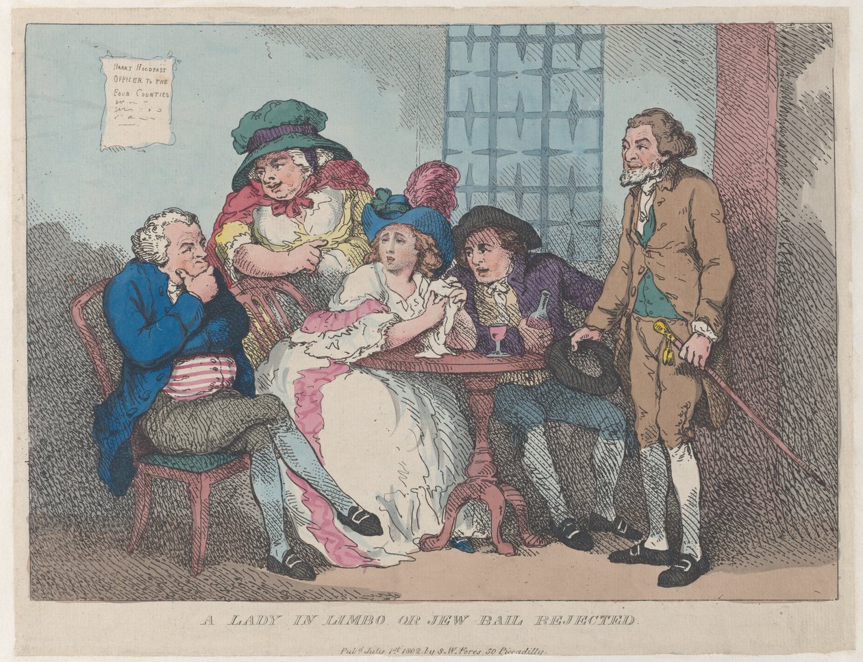 Une dame en limbes, ou caution juive rejetée, 1er juillet 1802 - Thomas Rowlandson