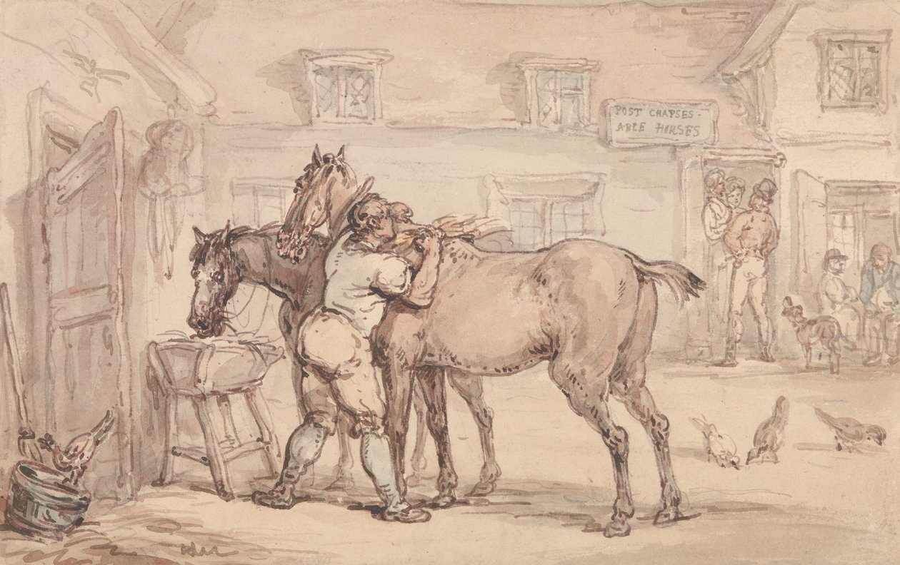 Une écurie de location - Thomas Rowlandson