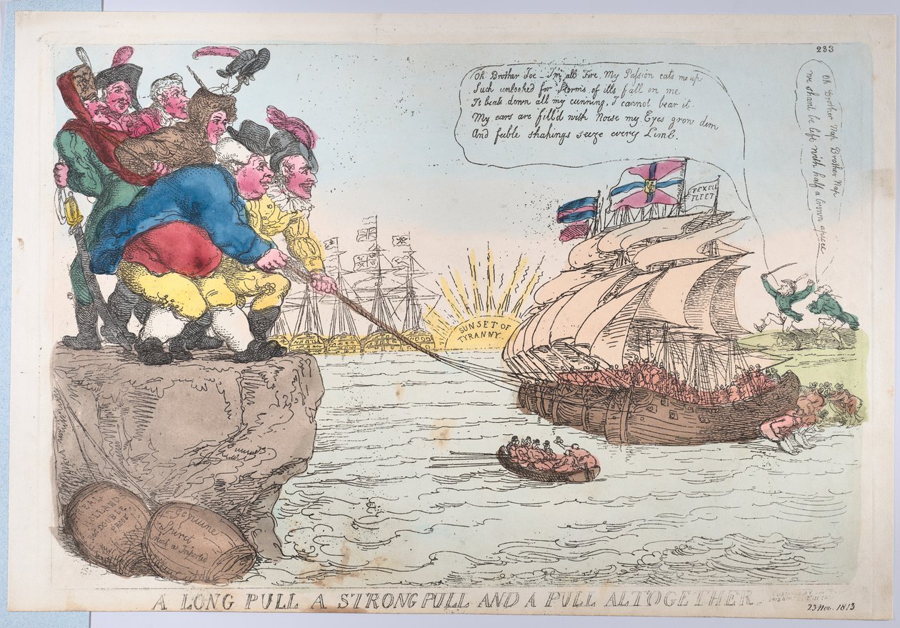 Un long effort, un effort fort et un effort ensemble, 25 novembre 1813 - Thomas Rowlandson