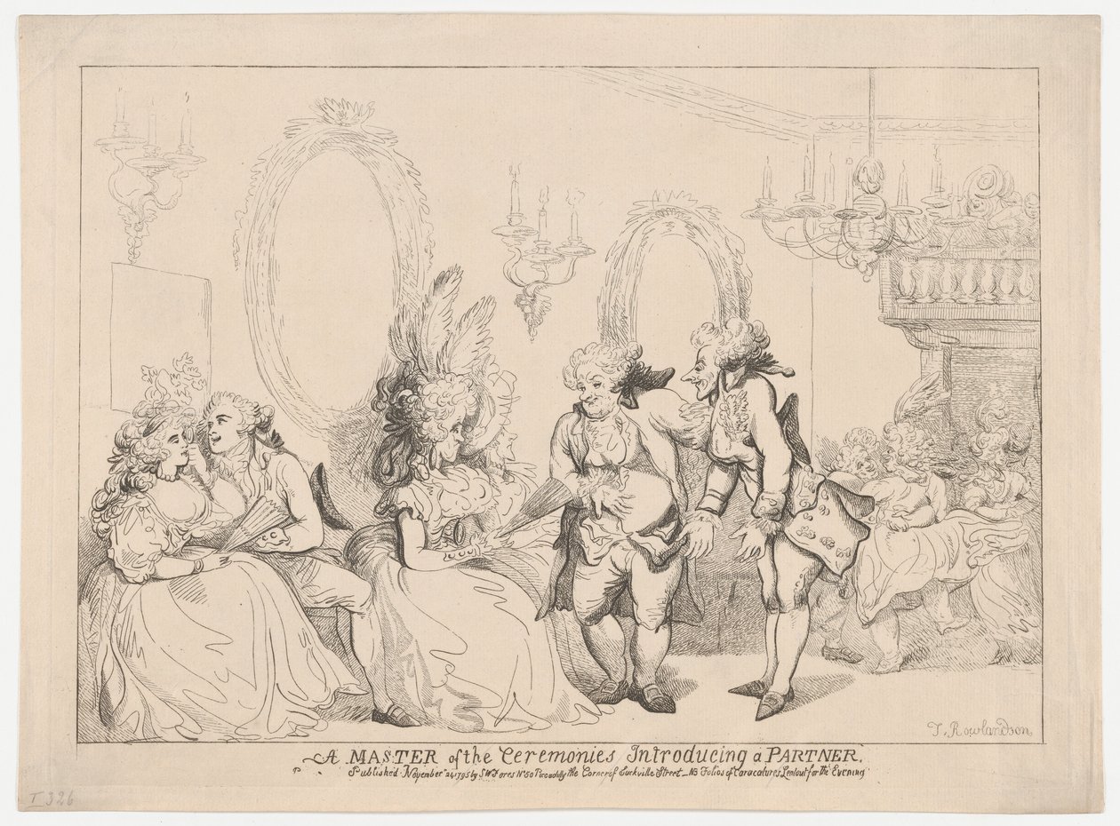 Un maître de cérémonie présentant un partenaire - Thomas Rowlandson
