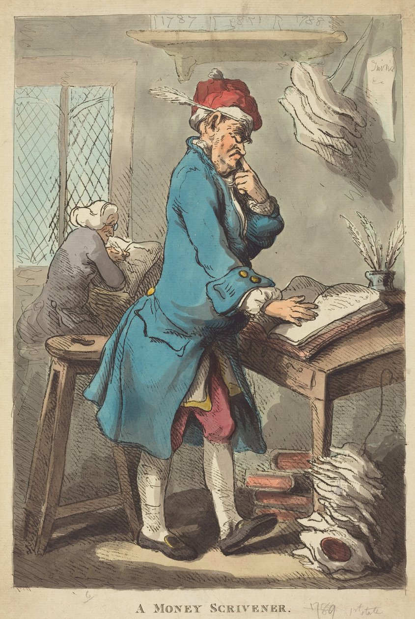 Un scribe financier - Thomas Rowlandson