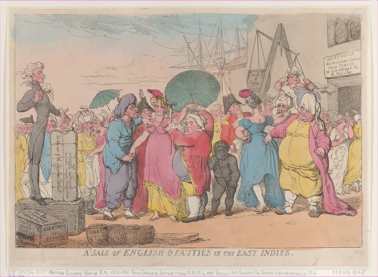 Une vente de beautés anglaises aux Indes orientales - Thomas Rowlandson