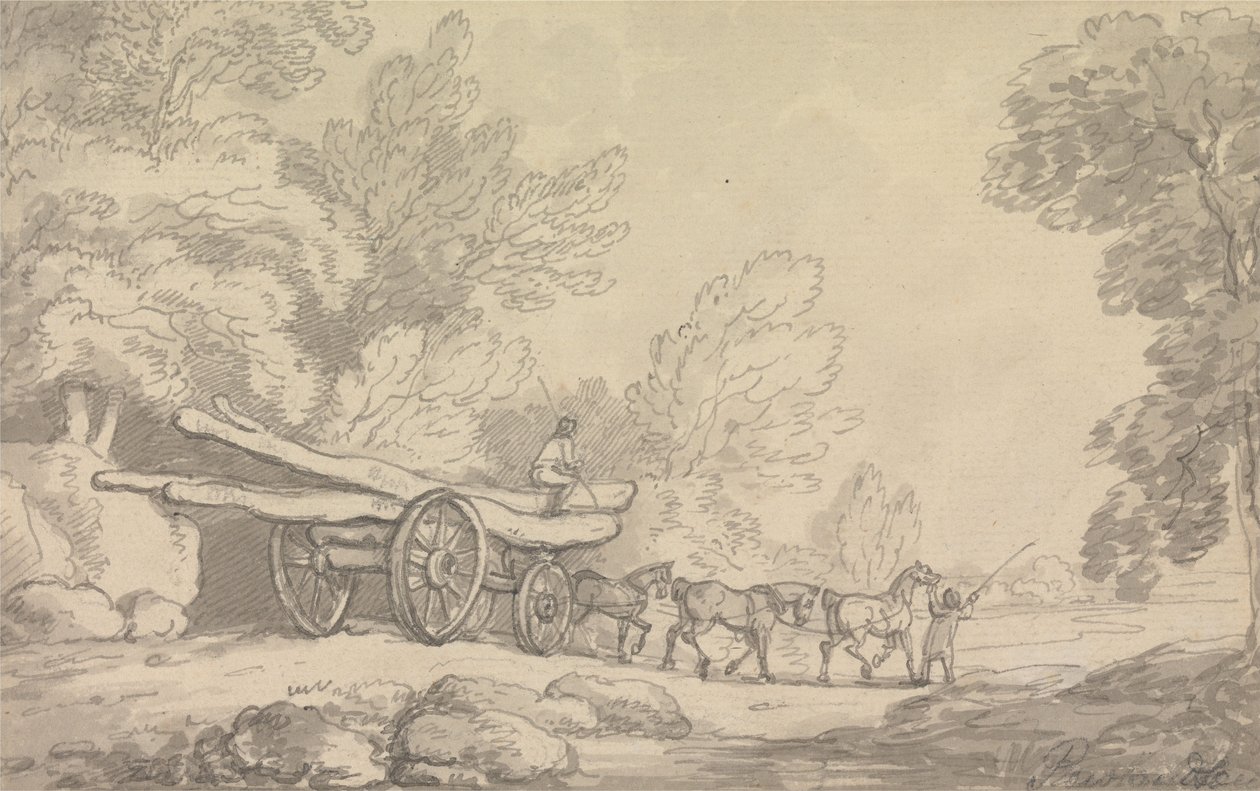 Un chariot en bois - Thomas Rowlandson