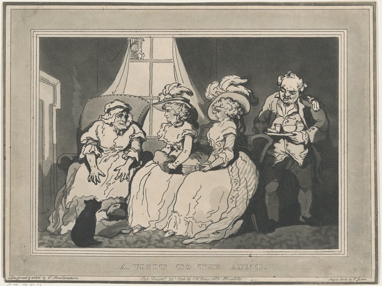Une visite à la tante, 20 décembre 1794 - Thomas Rowlandson