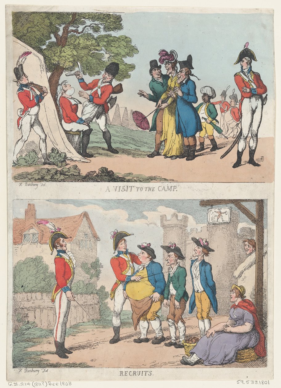 Visite au camp et recrues, 1811 - Thomas Rowlandson