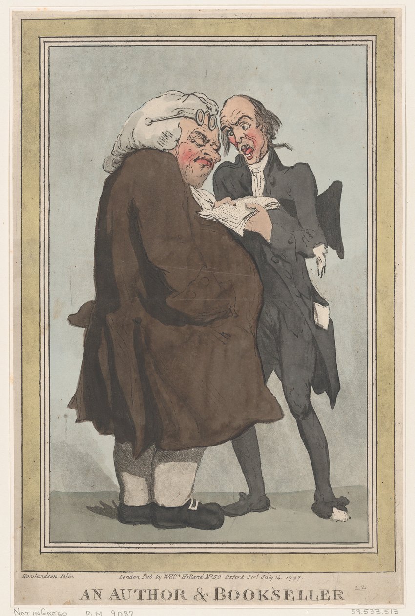 Un auteur et un libraire, 14 juillet 1797 - Thomas Rowlandson