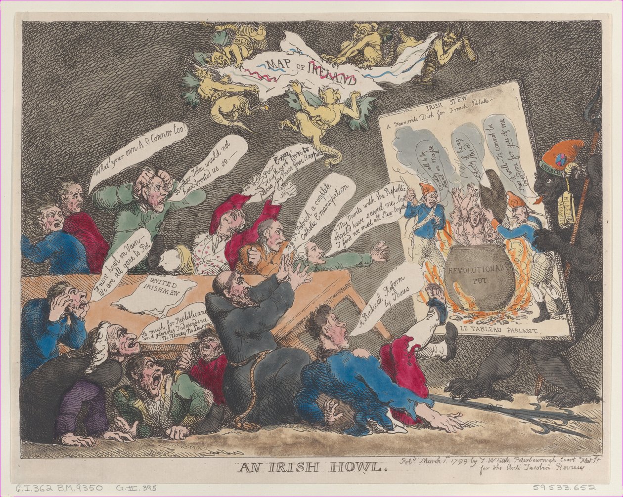 Un hurlement irlandais, 1er mars 1799 - Thomas Rowlandson