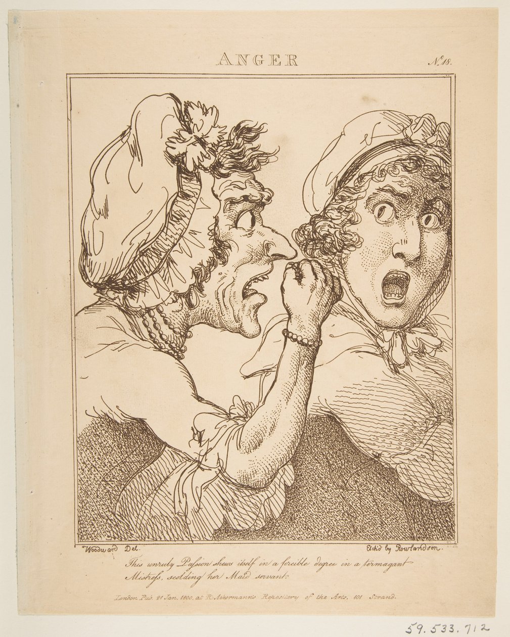 Colère, 21 janvier 1800 - Thomas Rowlandson