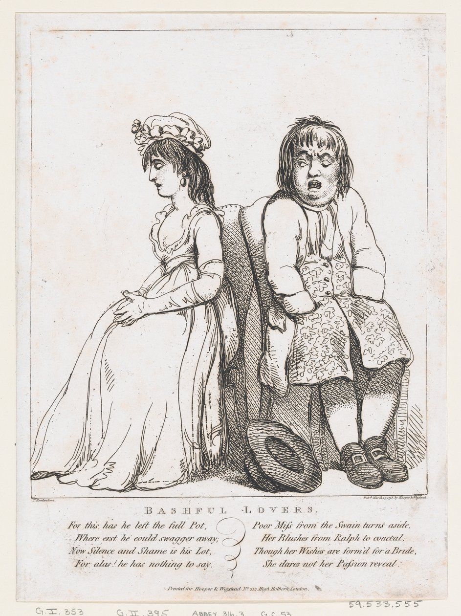 Amoureux timides, 15 mars 1798 - Thomas Rowlandson